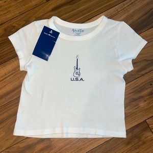 Brandy Melville Cropped Graphic Tee